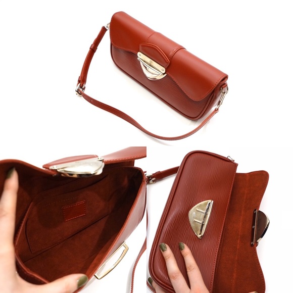 Louis Vuitton Montaigne Epi Red Clutch Bag - Picture 4 of 8